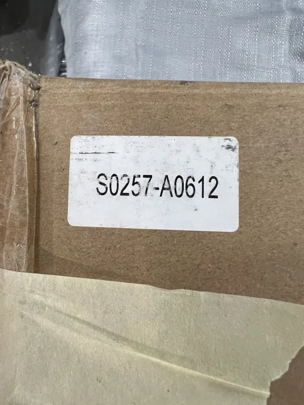 A product identification label photographed for listing evidence
